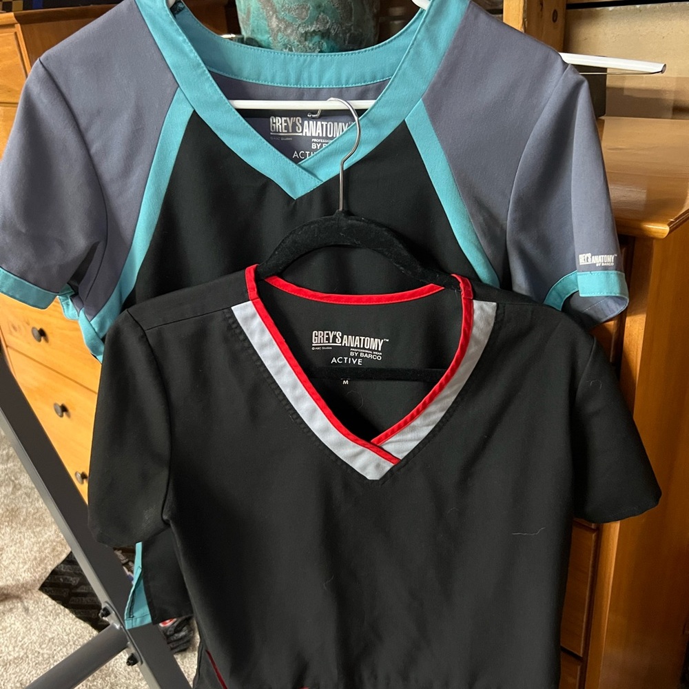 Bundle of 4 scrub tops. 3 Grey's Anatomy and 1 Butter Soft. All size medium.